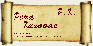 Pera Kusovac vizit kartica